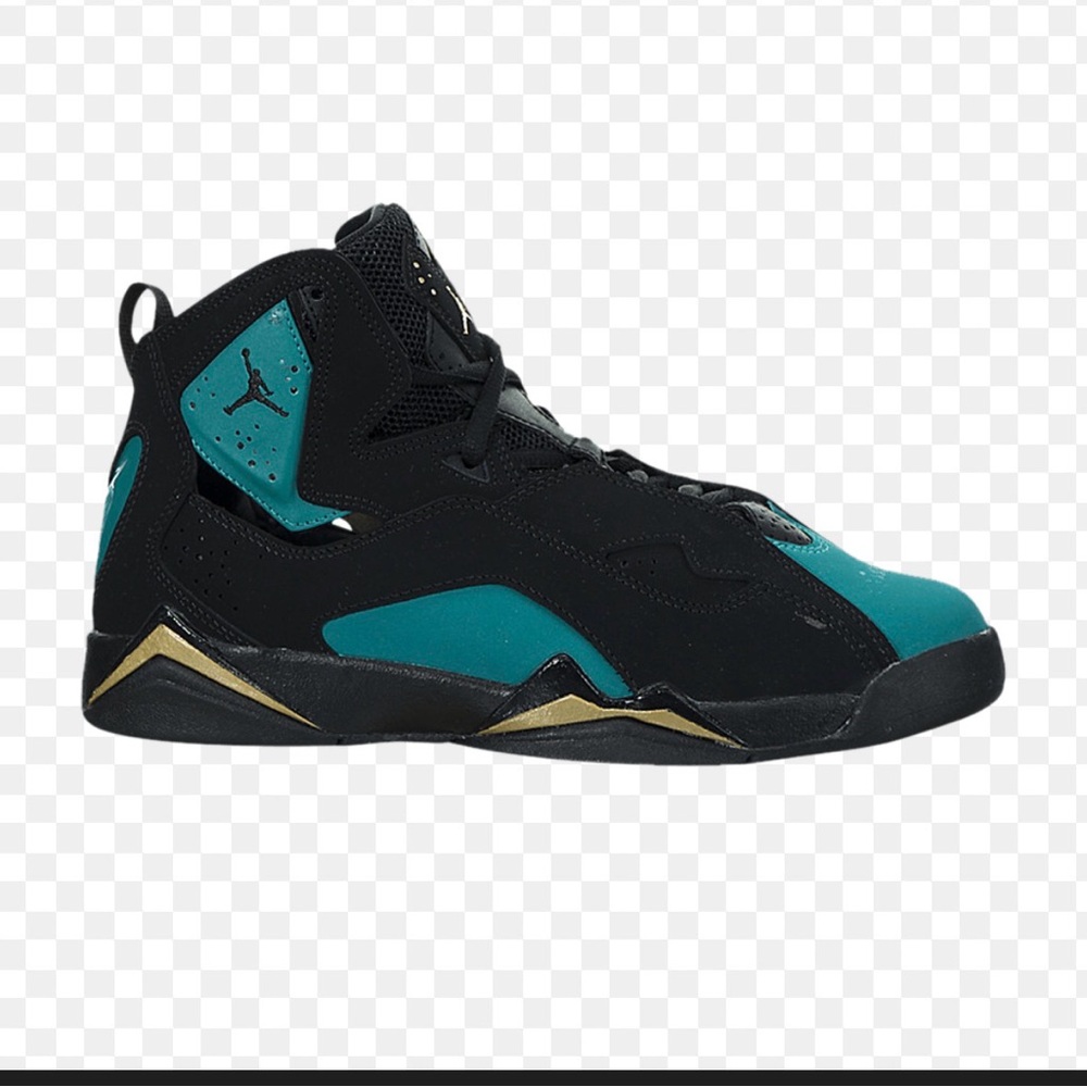 Jordan- True Flight GS Rio Teal High-Top Sneakers- Size 5Y